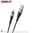 Kép 3/5 - YOOUP L02 Munificent töltő adatkábel Micro-USB (fekete)