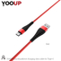 Kép 1/4 - YOOUP L02 Munificent töltő adatkábel Type-C (piros)
